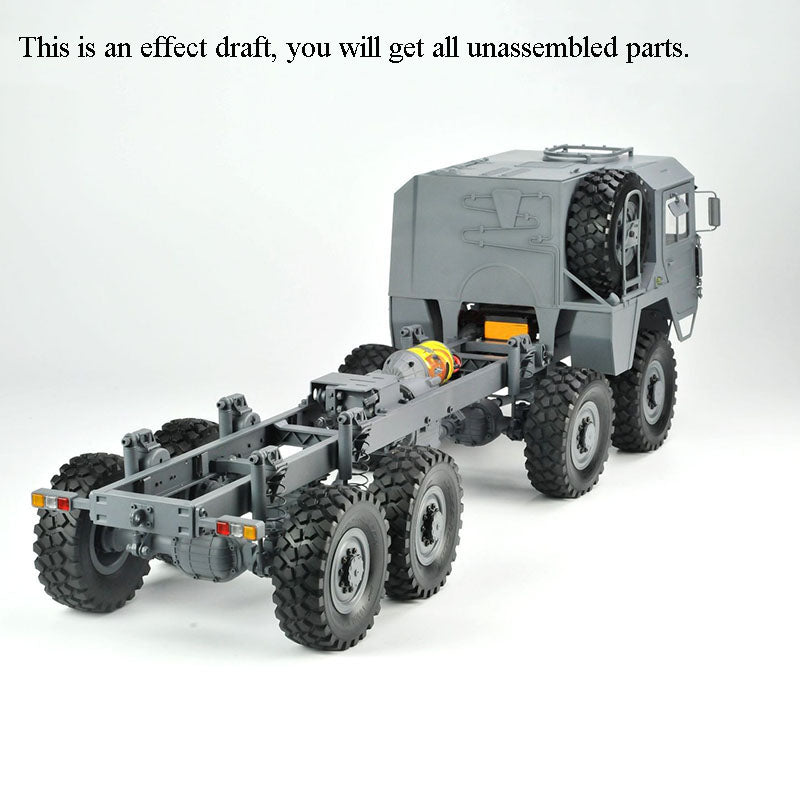 1/12 CROSSRC Radio Controlled Car MC8B 8x8 Emulated Off Road Car Model Military Truck KIT Motor Metal Hub Light System