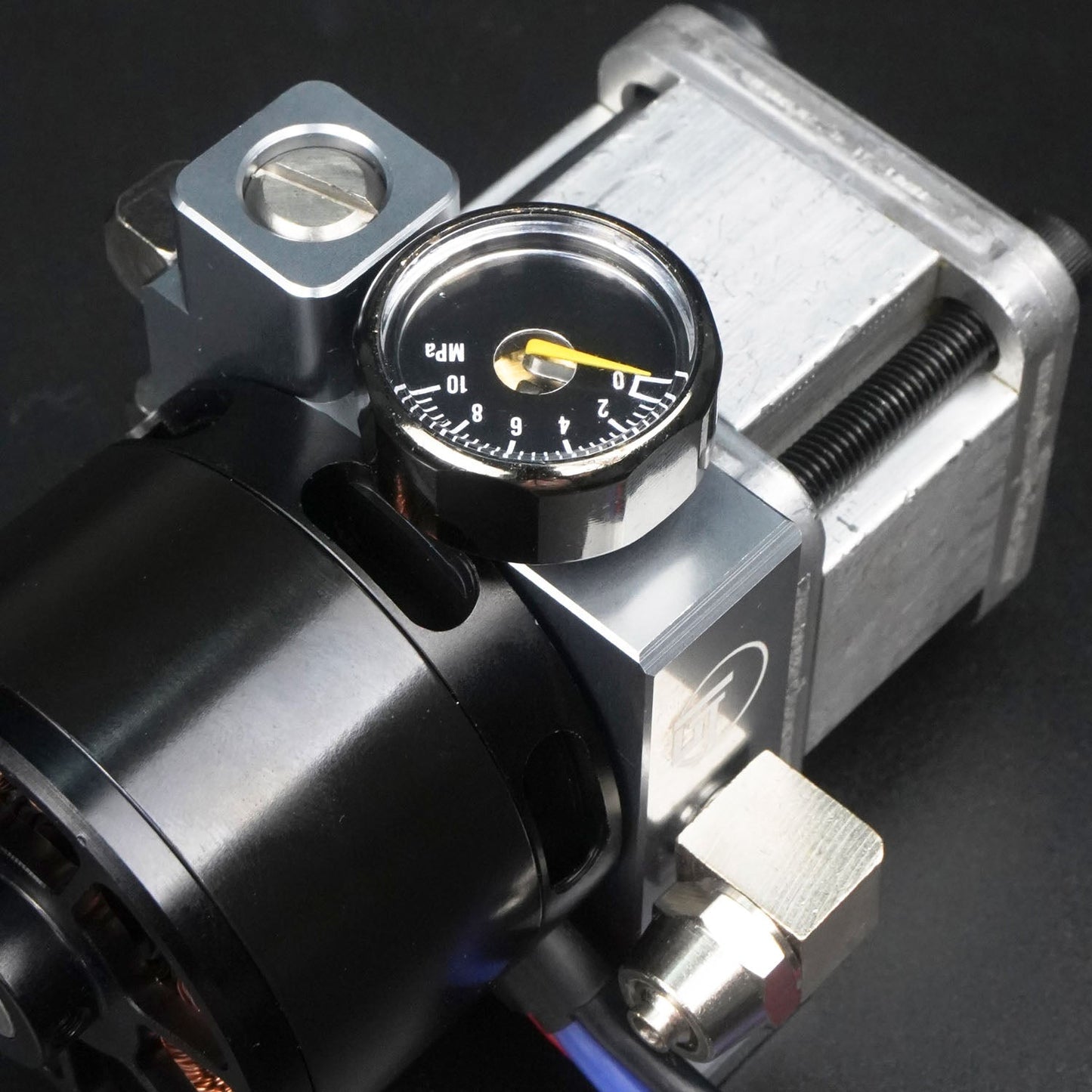 Metal Hydraulic Pump Pressure Gauge for 1/12 1/14 RC Construction Trucks Cars