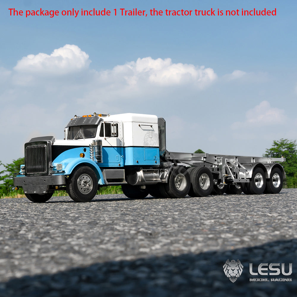 LESU 40ft 20ft Metal Trailer Chassis for 1/14 Radio Controlled Tractor Container Truck RC Cars Model