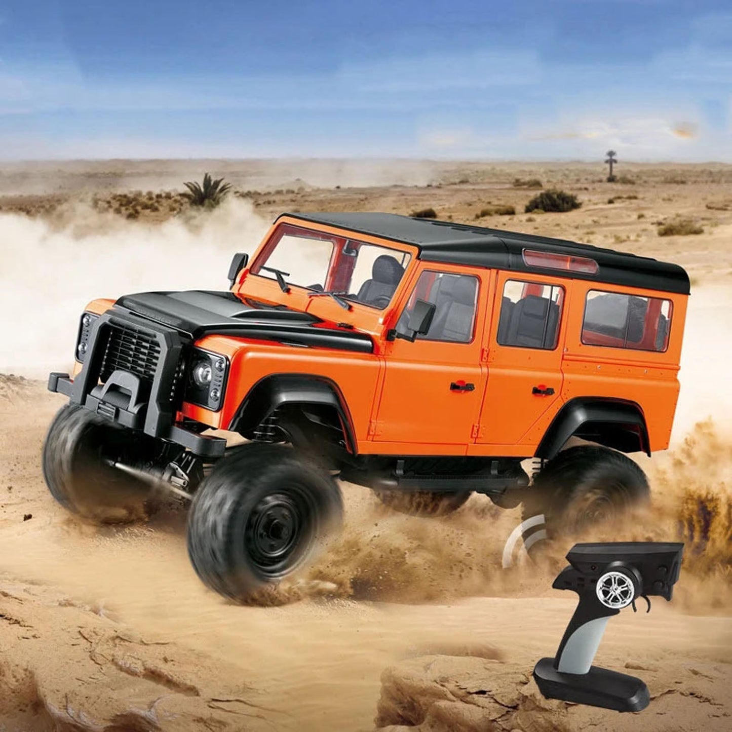 Double E 1/8 Scale RC Crawler Car 4x4 E102-003 2.4G 4WD Remote Control Car Model RTR Painted Assembled ESC Motor Servo