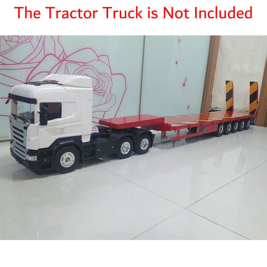 1/14 Metal 5-Axle Trailer Semi-trailer for RC Tractor Truck Radio Controlled Construction Vehicle DIY Painted Assembled Toy Gift