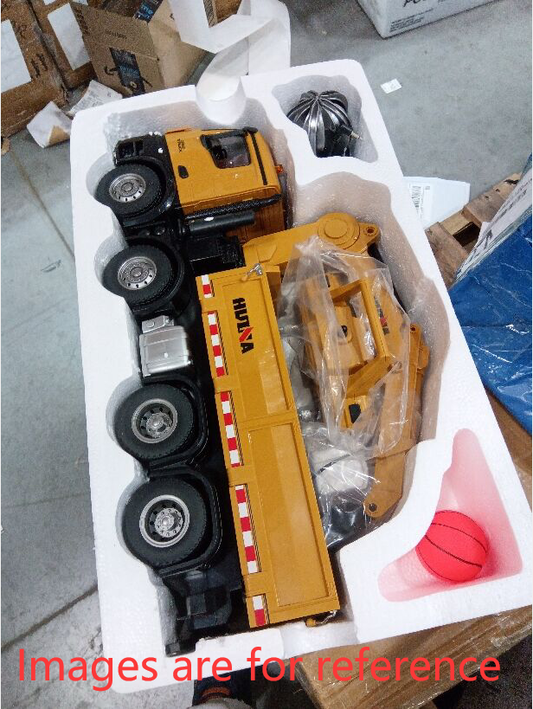 Second Hand US Stock HUINA 1538 1/14 RC Timber Grab Truck Dumper Remote Control Model Toy Vehicles 2.4G Radio Battery