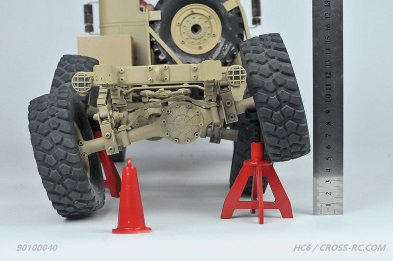 1/12 CROSS RC 6*6 Model Off Road Military Truck HC6 KIT Motor Light Metal Axles Light System and Car Trumpet