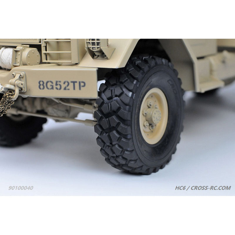 1/12 CROSS RC 6*6 Model Off Road Military Truck HC6 KIT Motor Light Metal Axles Light System and Car Trumpet