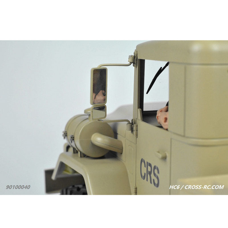 1/12 CROSS RC 6*6 Model Off Road Military Truck HC6 KIT Motor Light Metal Axles Light System and Car Trumpet