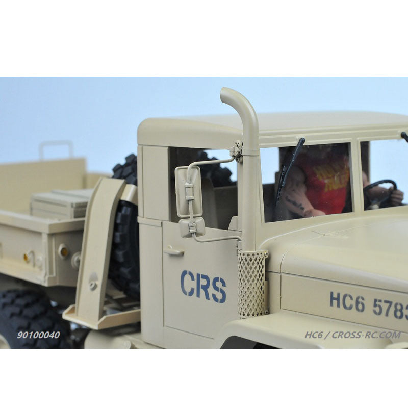 1/12 CROSS RC 6*6 Model Off Road Military Truck HC6 KIT Motor Light Metal Axles Light System and Car Trumpet