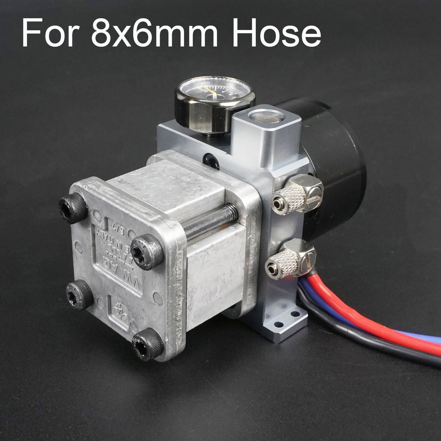 Metal Hydraulic Pump Pressure Gauge for 1/12 1/14 RC Construction Trucks Cars