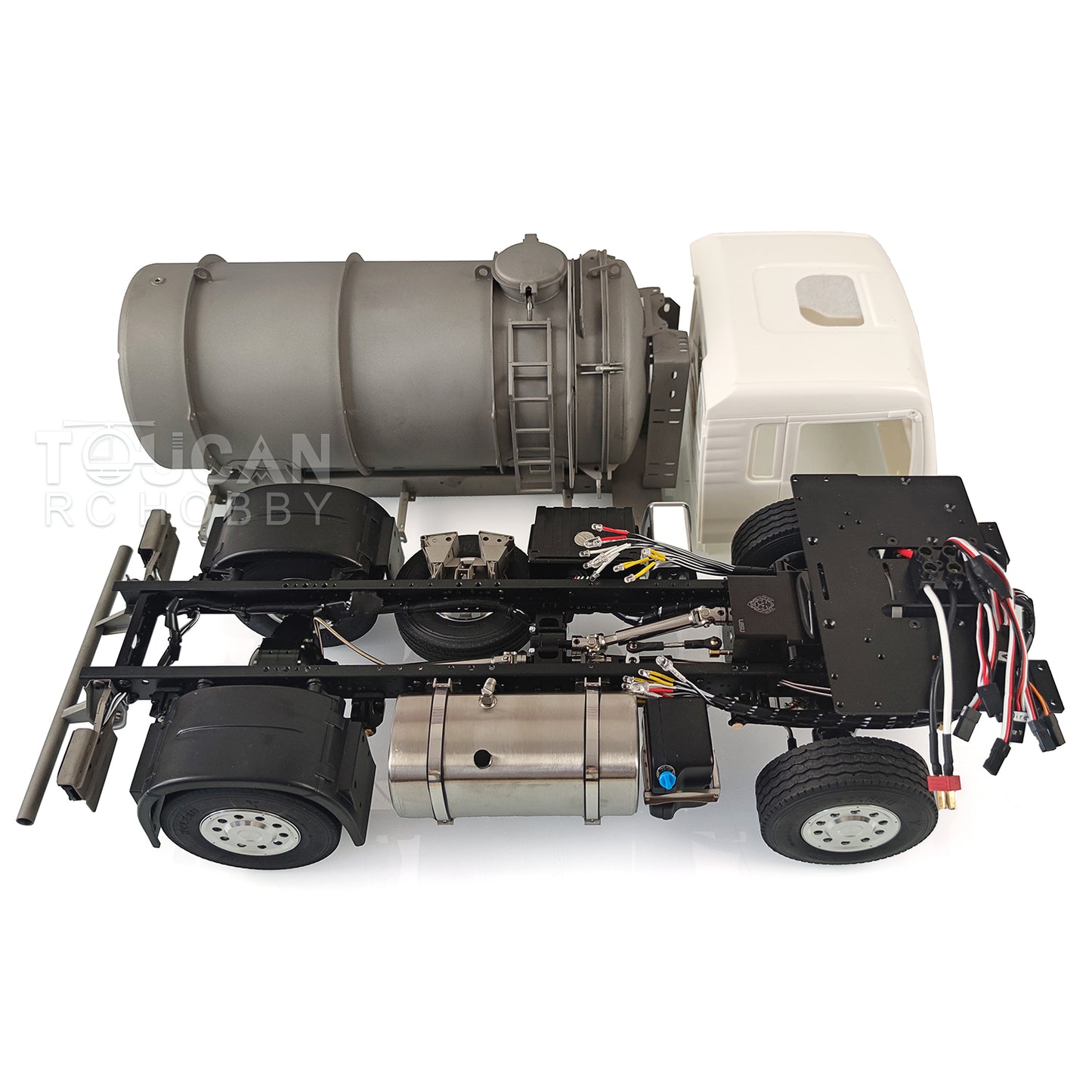 LESU 1/14 4x4 Metal Chassis RC Transport Car Metal Vacuum Tank Motor Servo ESC TAMIYA Radio Control Tractor Truck DIY Cars Model