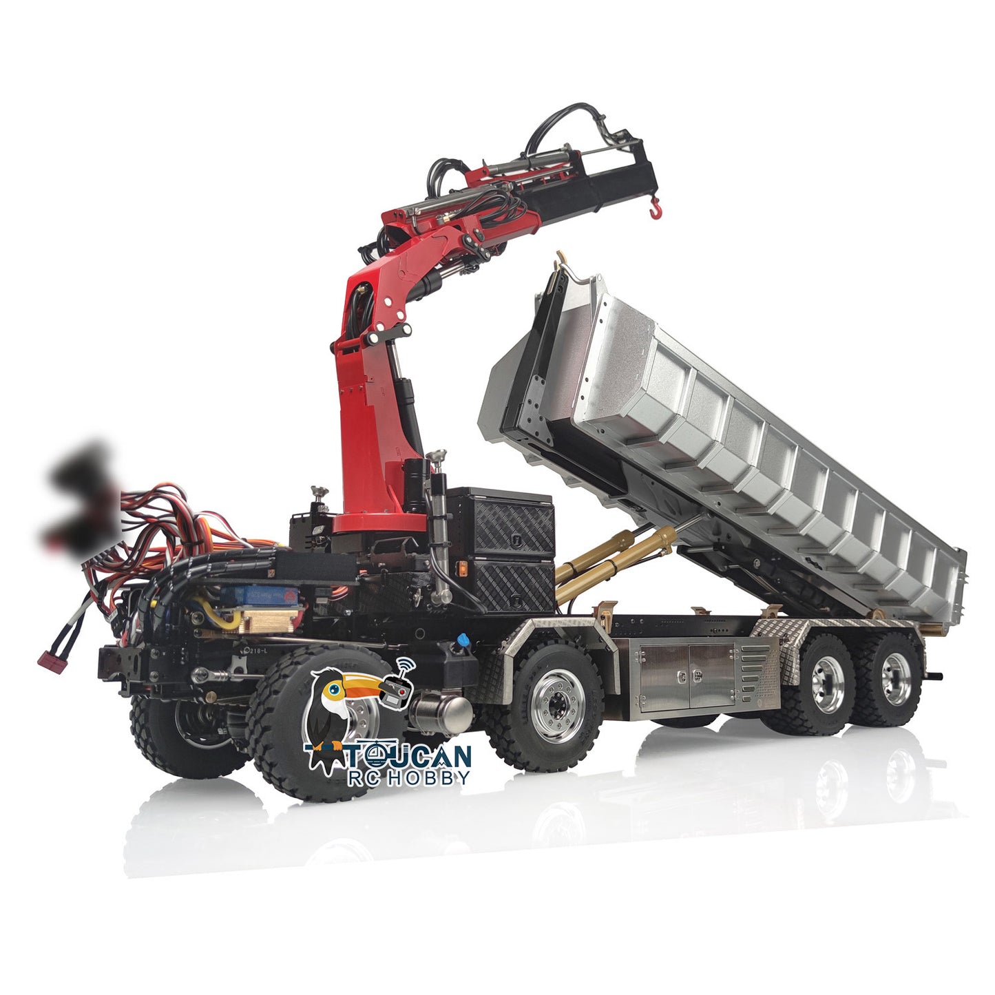 LESU 1/14 8x8 RC Roll on/off Hydraulic Radio Controlled Truck Crane Dumper Tipper RTR/KIT Optional Versions Flysky PL18EV