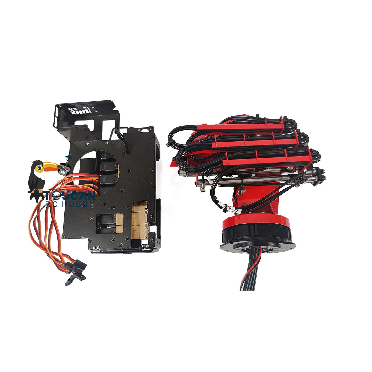 LESU 1/14 RC Model Parts Hydraulic Truck Fly Jib Arm W/ Control Crane Valve Oil Pump Dumper DIY Model ESC Servo Motor