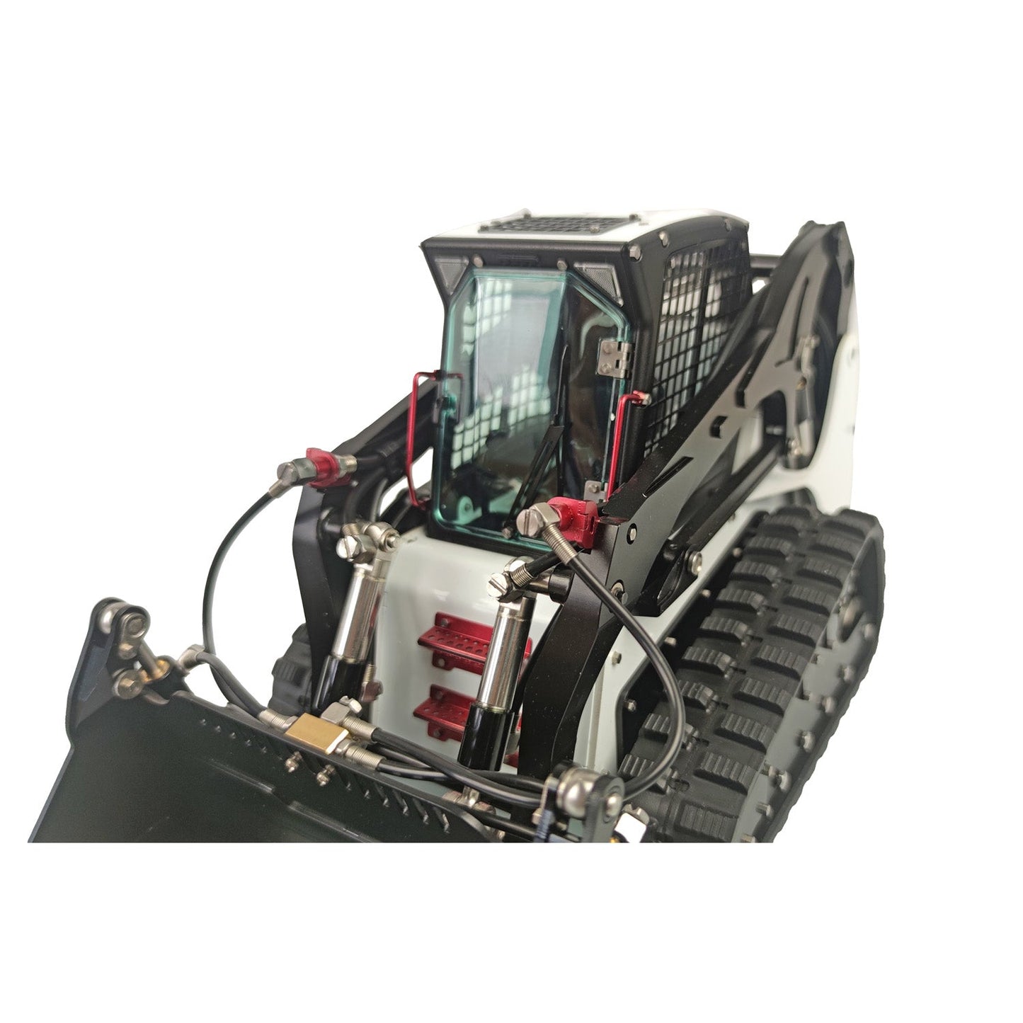 LESU 1/14 Aoue LT5 RC Tracked Skid-Steer Loader Metal Hydraulic DIY Model Gripper Dozer Hay Clamp Dozer Blade Gripper Sweeper Hay Clamp