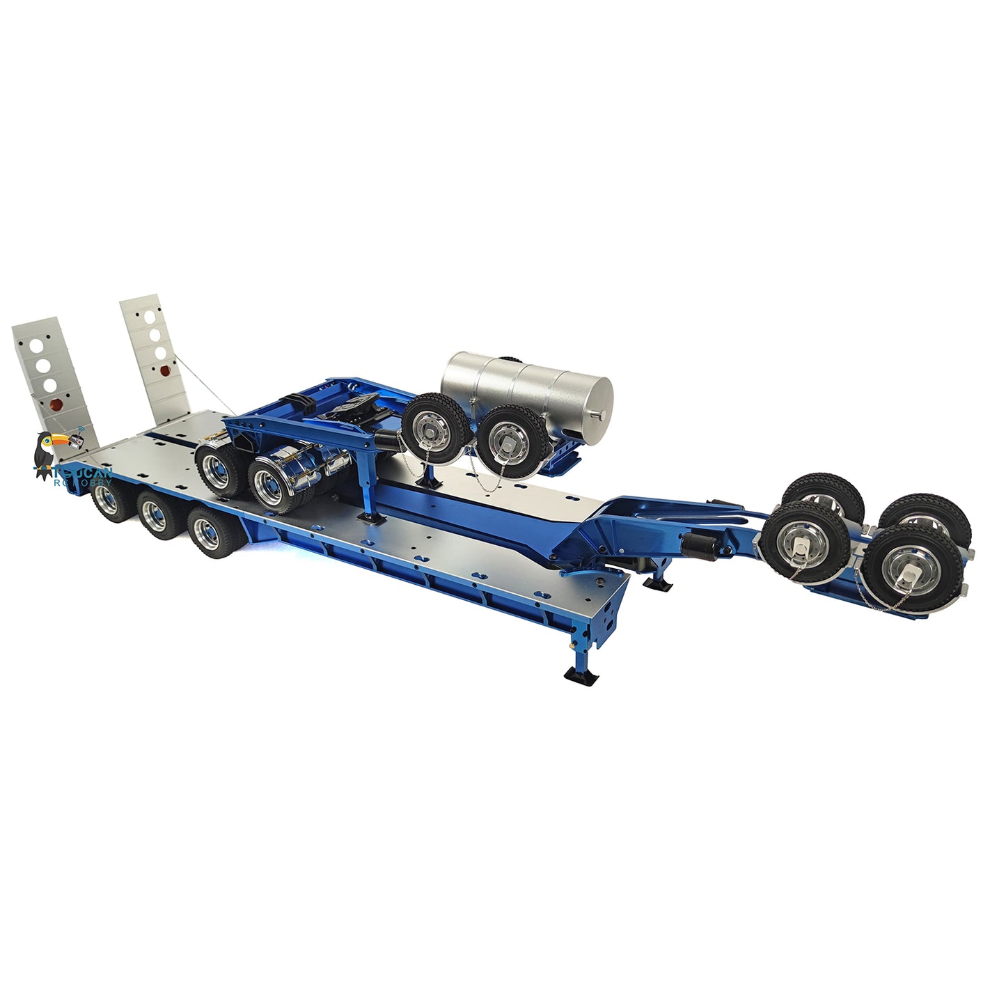 JDMODEL 1.5M Metal Drake Trailer Variable Width for 1/14 TAMIIYA RC Tractor Remote Control Truck Work With 1/12 Trucks