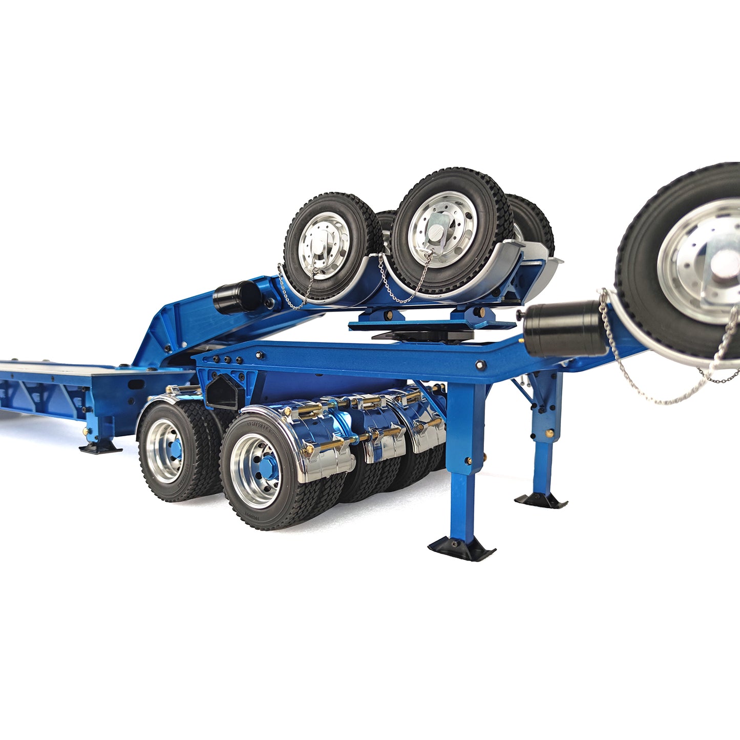 US STOCK JDMODEL 1.5M Metal Drake Trailer for 1/14 TAMIYA Tractor Truck 1/12 DIY Model