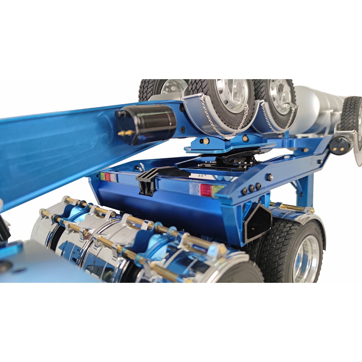 US STOCK JDMODEL 1.5M Metal Drake Trailer for 1/14 TAMIYA Tractor Truck 1/12 DIY Model