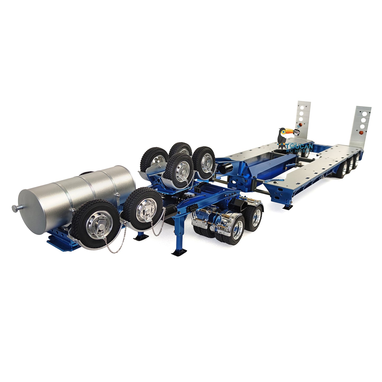 JDMODEL 1.5M Metal Drake Trailer Variable Width for 1/14 TAMIIYA RC Tractor Remote Control Truck Work With 1/12 Trucks