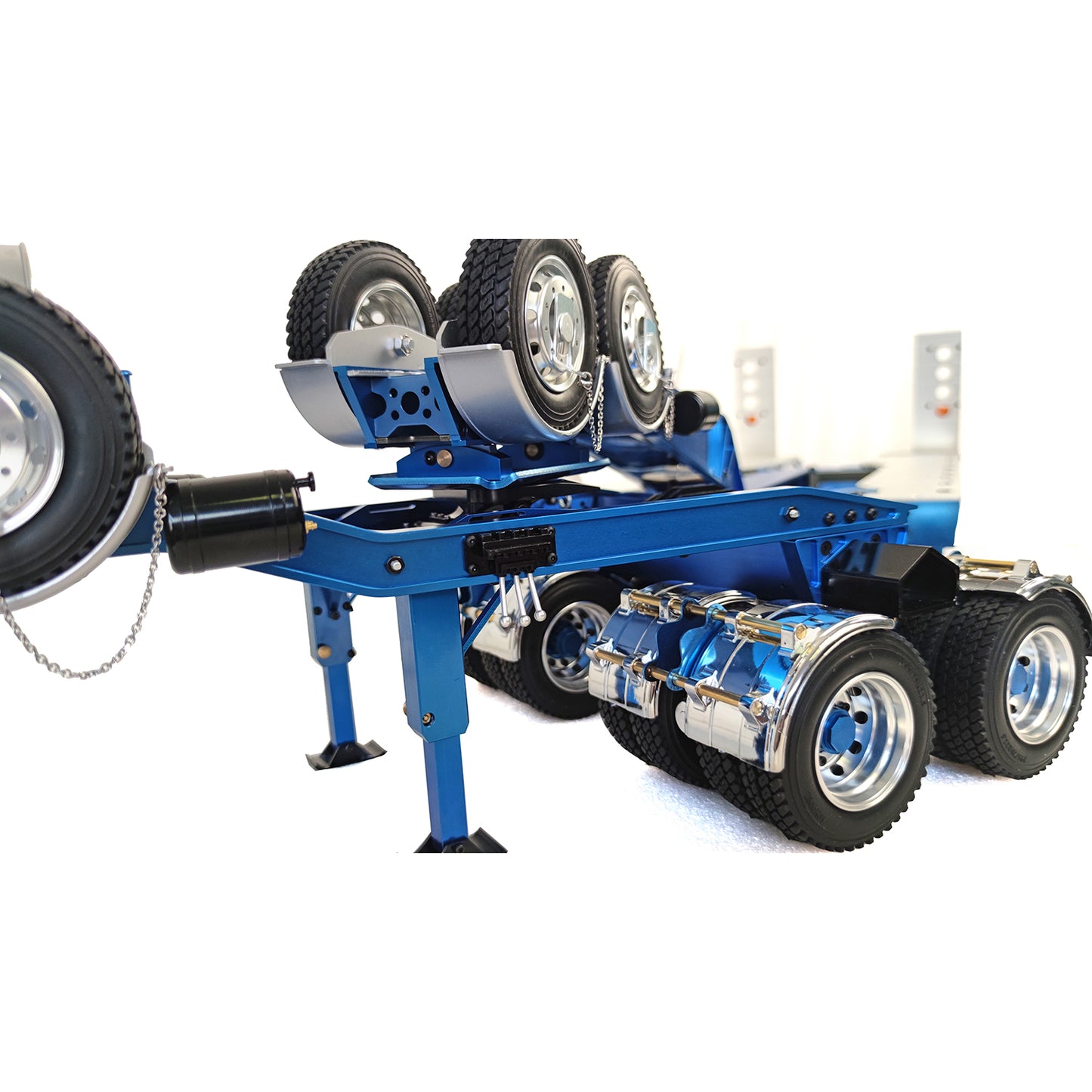 US STOCK JDMODEL 1.5M Metal Drake Trailer for 1/14 TAMIYA Tractor Truck 1/12 DIY Model