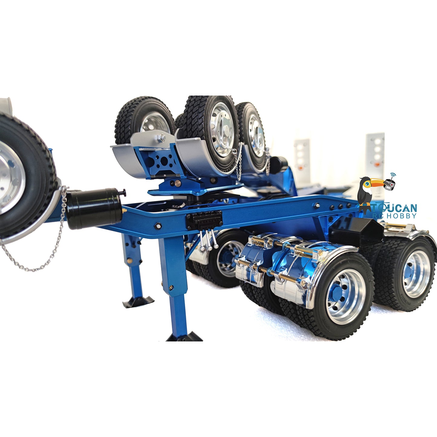 US Stock JDMODEL 1.5M Metal Drake Trailer Lowboy Semi Trailer JDM-2 for 1/14 RC Tractor Truck DIY Remote Controlled Truck Construction Vehicle Hobby Models