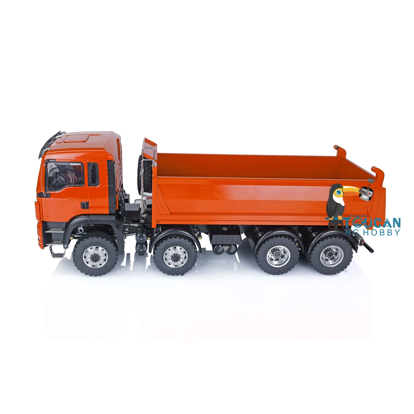 LESU 8x8 1/14 RC Hydraulic Lifting Dumper Truck Model Radio Control Painted Car 540 Power Motor 2-speed High Torque Transmission