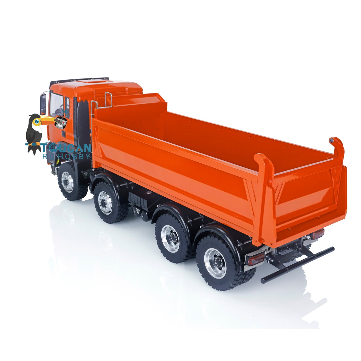 LESU 8x8 1/14 RC Hydraulic Lifting Dumper Truck Model Radio Control Painted Car 540 Power Motor 2-speed High Torque Transmission