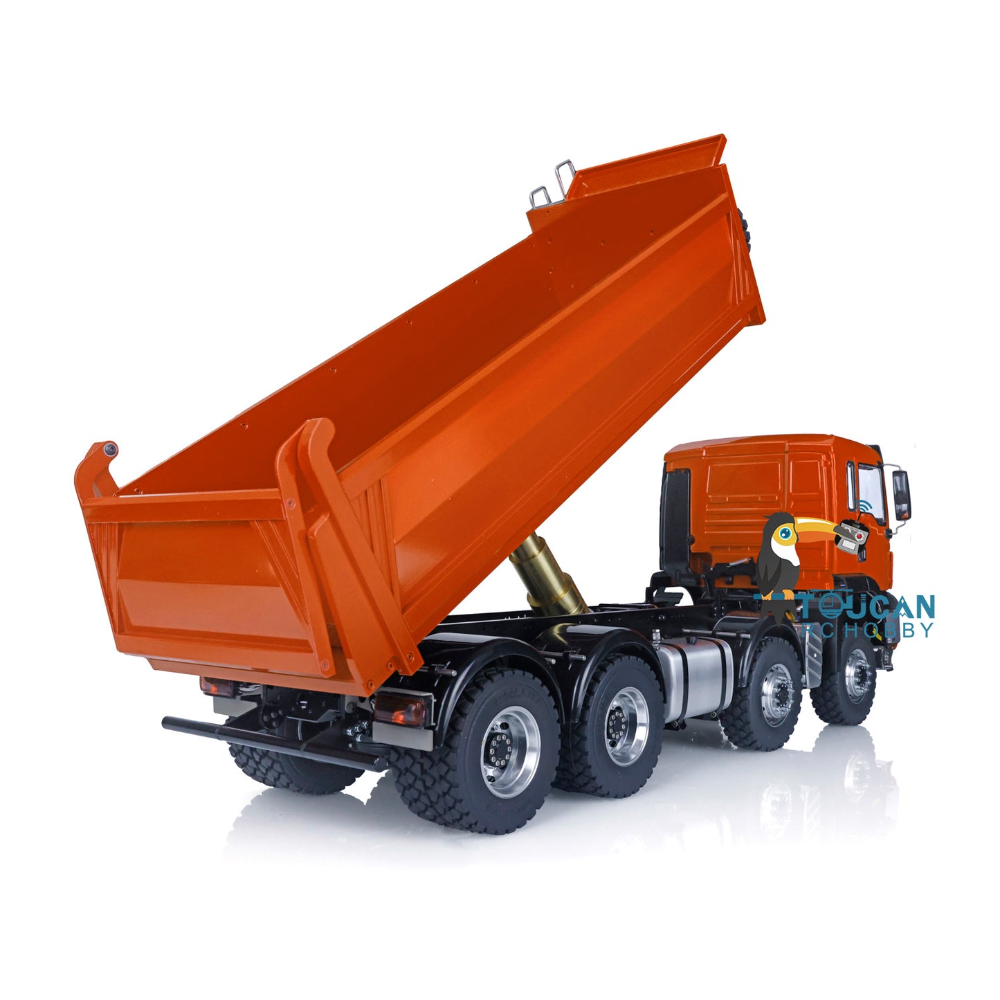 LESU 8x8 1/14 RC Hydraulic Lifting Dumper Truck Model Radio Control Painted Car 540 Power Motor 2-speed High Torque Transmission