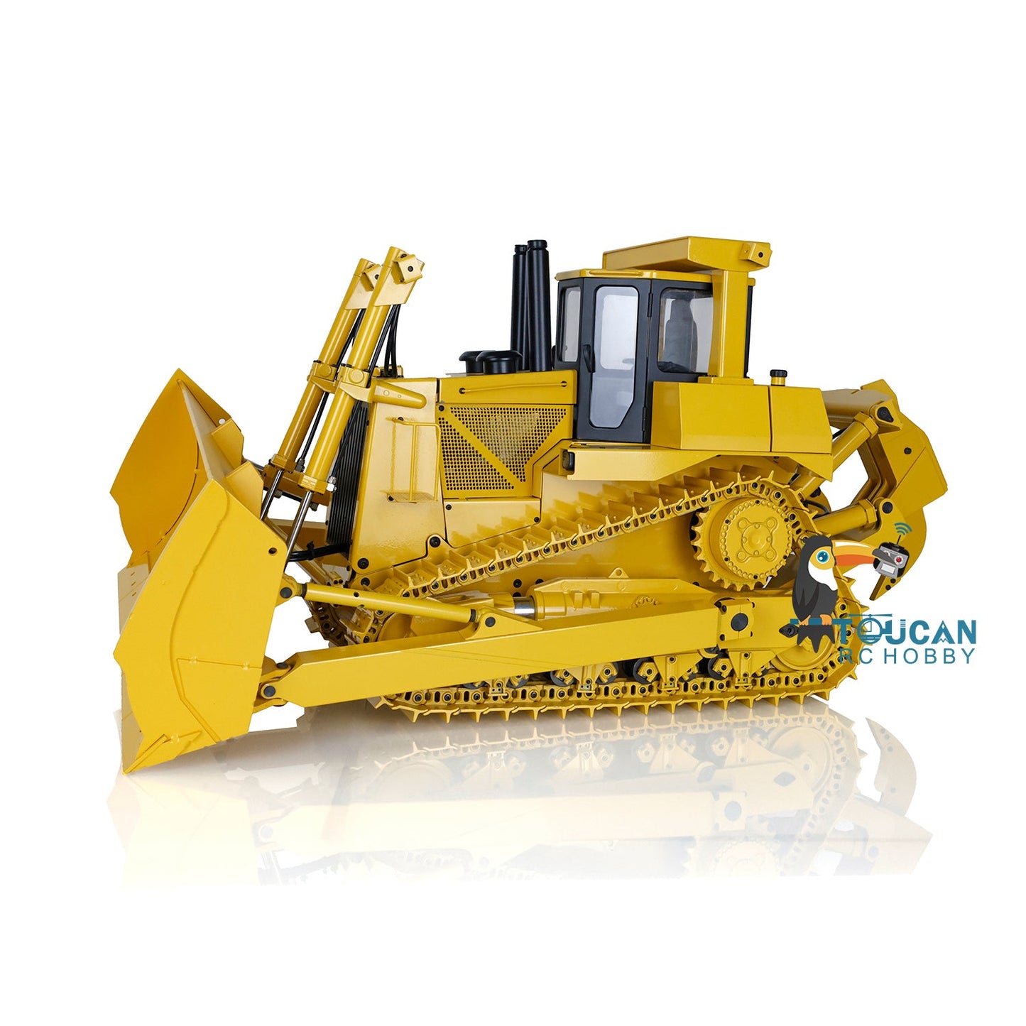 JDModel 1/14 Metal Hydraulic RC Bulldozer Remote Controlled Construction Vehicles DXR2 with Upgraded Blade Model