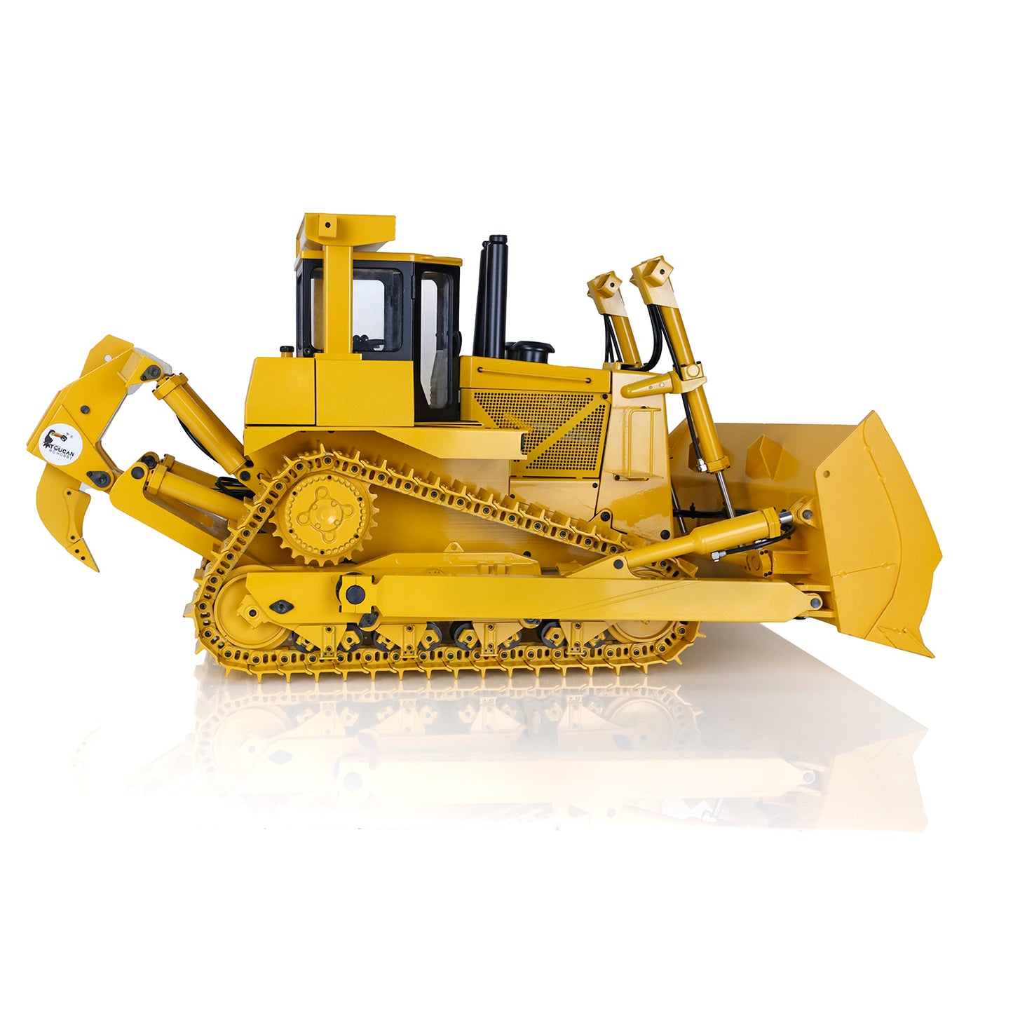 US STOCK Metal 1/14 RC Bulldozer Hydraulic DXR2 Remote Control D10T Tracked Dozer Model