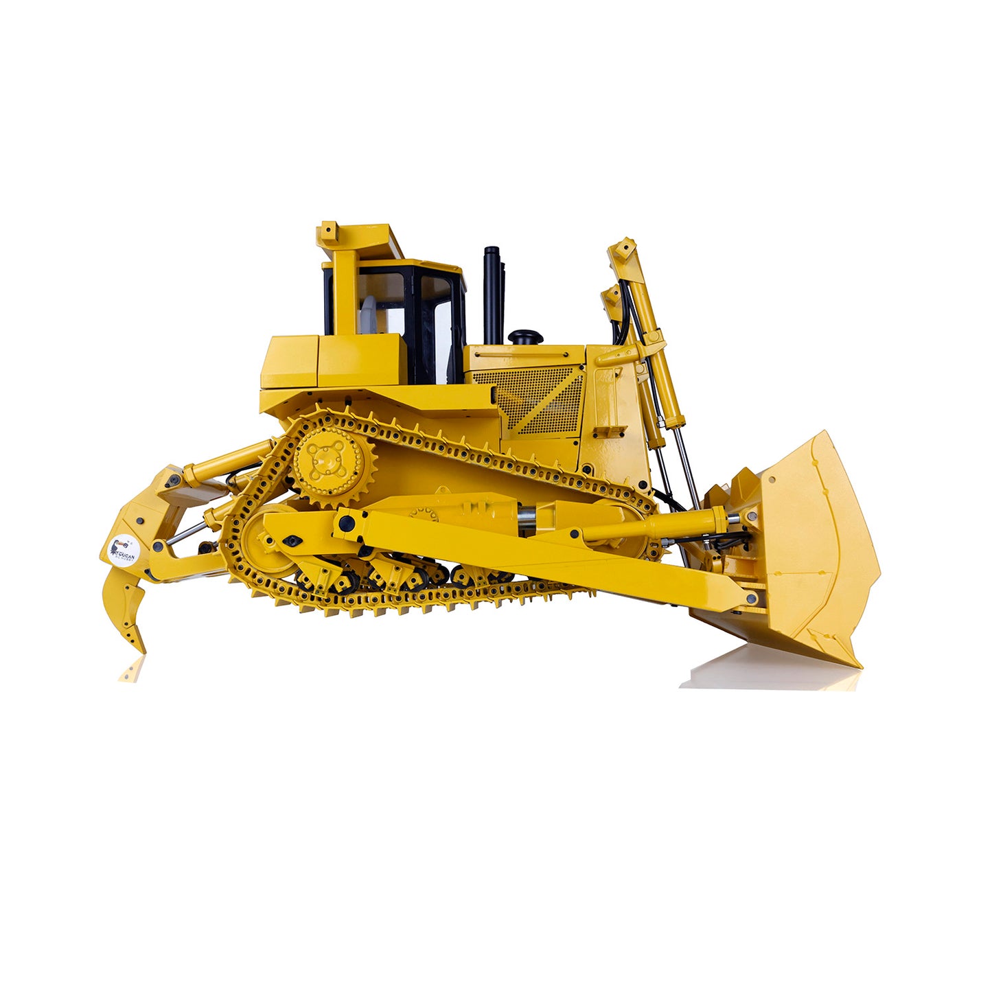 US STOCK Metal 1/14 RC Bulldozer Hydraulic DXR2 Remote Control D10T Tracked Dozer Model