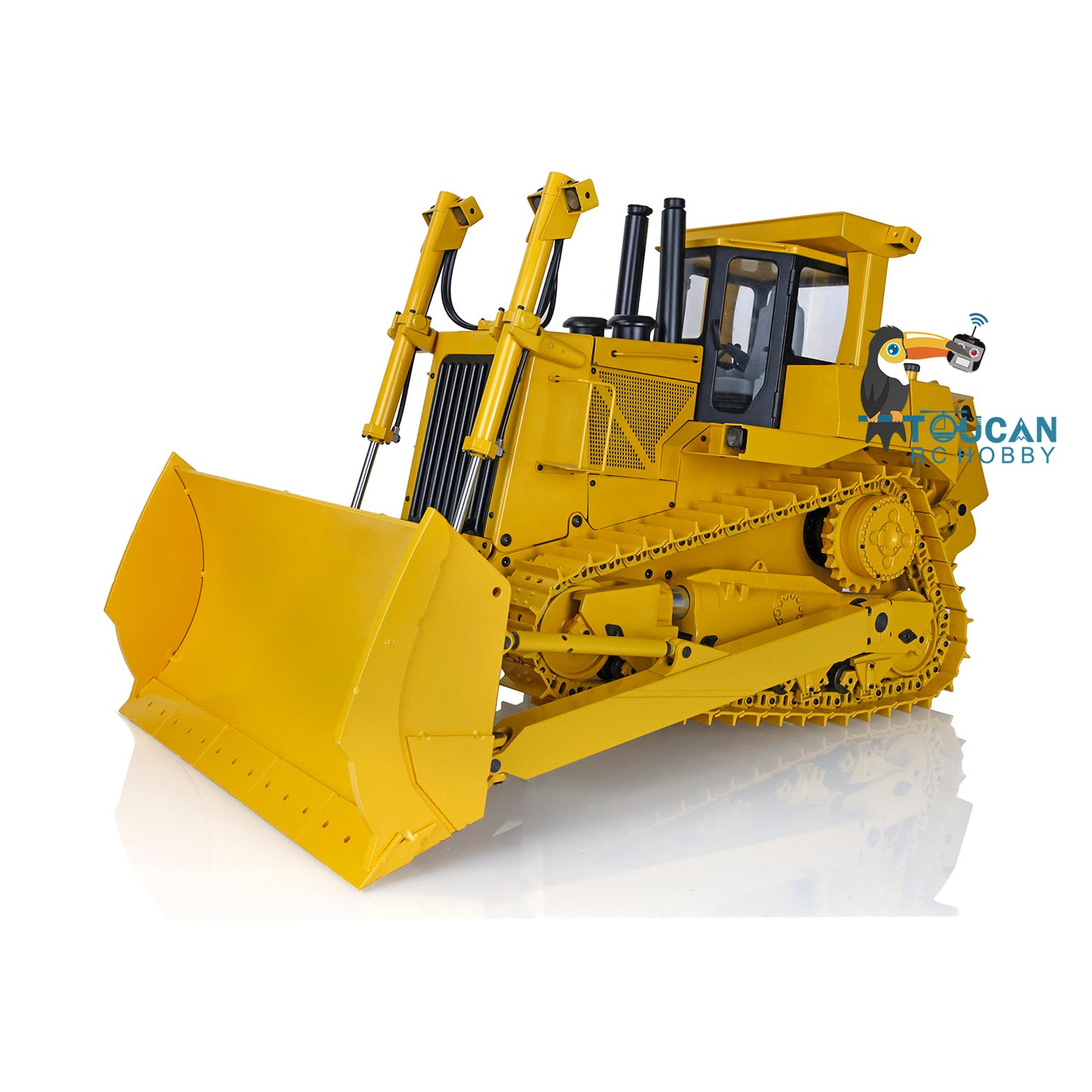 Fast Shipping Metal 1/14 RC Bulldozer Hydraulic DXR2 Remote Control D10T Tracked Dozer Model with 3T Sound System