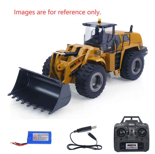 Second Hand Fast Shipping 1/14 HUINA Toys 2.4G Radio Controlled Loader 1583 Electric Lifting System Lights Sound RC Construction Vehicles Assembled