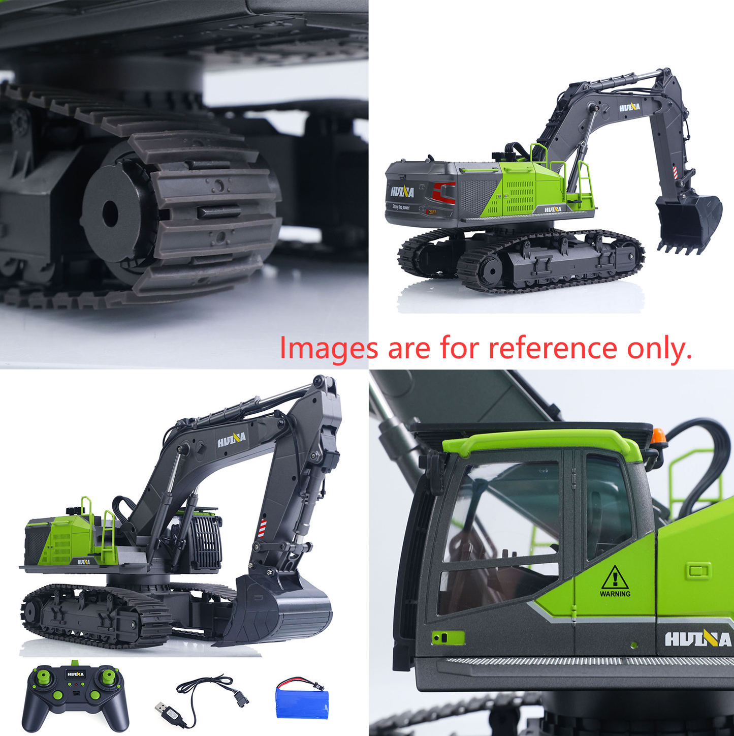 Second Hand CA Stock HUINA 1/14 593 Toys Model RC Excavator Car Gift Battery 2.4G Remote Control Digger