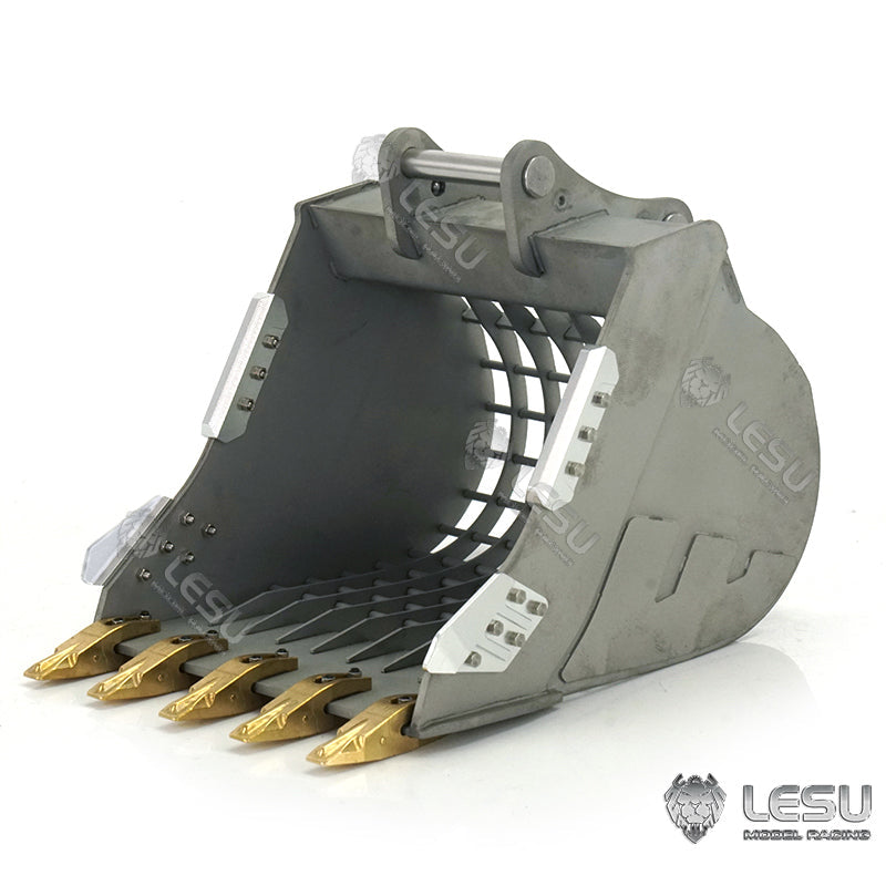 LESU 1/14 PC360 Hydraulic RC Excavator Metal Tracks Ripper Pump Grab Bucket fork Bucket Crusher Trailer Digging Tool Rack