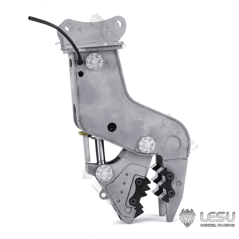 Metal Hydraulic Crusher Pliers Sieve Wash Bucket Bucket Fork Release Coupler Claw for 1/14 LESU AC360 A0006 RC Excavator DIY Parts