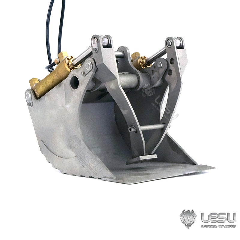 LESU 1/14 3 Arms Hydraulic Painted RC Excavators Digger DIY Model Electric Kits Metal Protective Fence Tree Digging Tool Selector