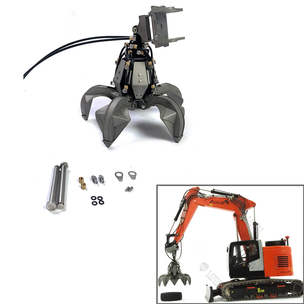 LESU Metal Orange Peel Grab for 1/14 RC Hydraulic Excavator AC360 ET26L ET30H Remote Controlled Digger Hobby Model