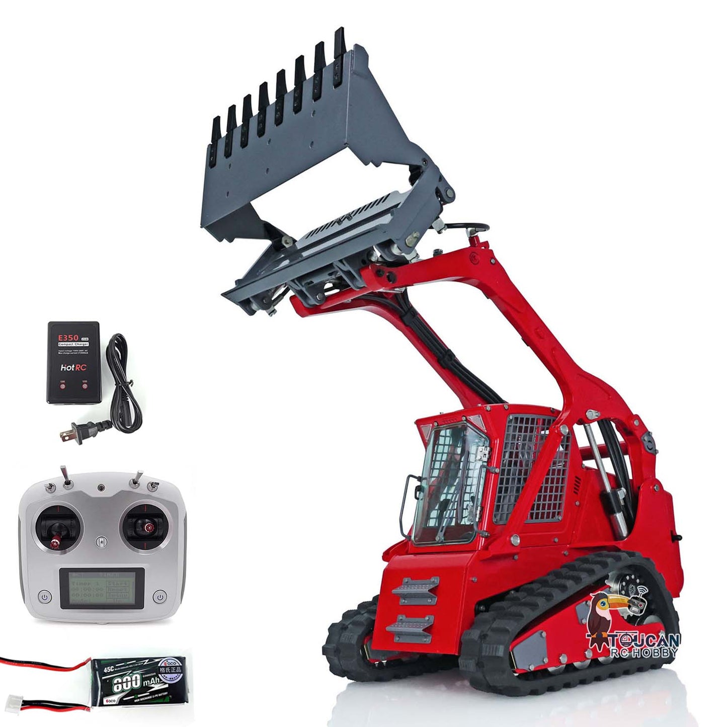 1/14 LESU Hydraulic RC Loader Aoue LT5 Tracked Skid-Steer Radio Control Truck Electric Hobby Model Light Sound RTR