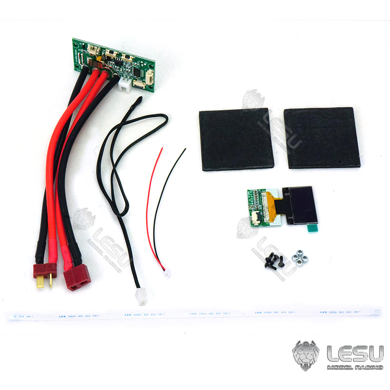 LESU 1/14 3 Arms Hydraulic Painted RC Excavators Digger DIY Model Electric Kits Metal Protective Fence Tree Digging Tool Selector