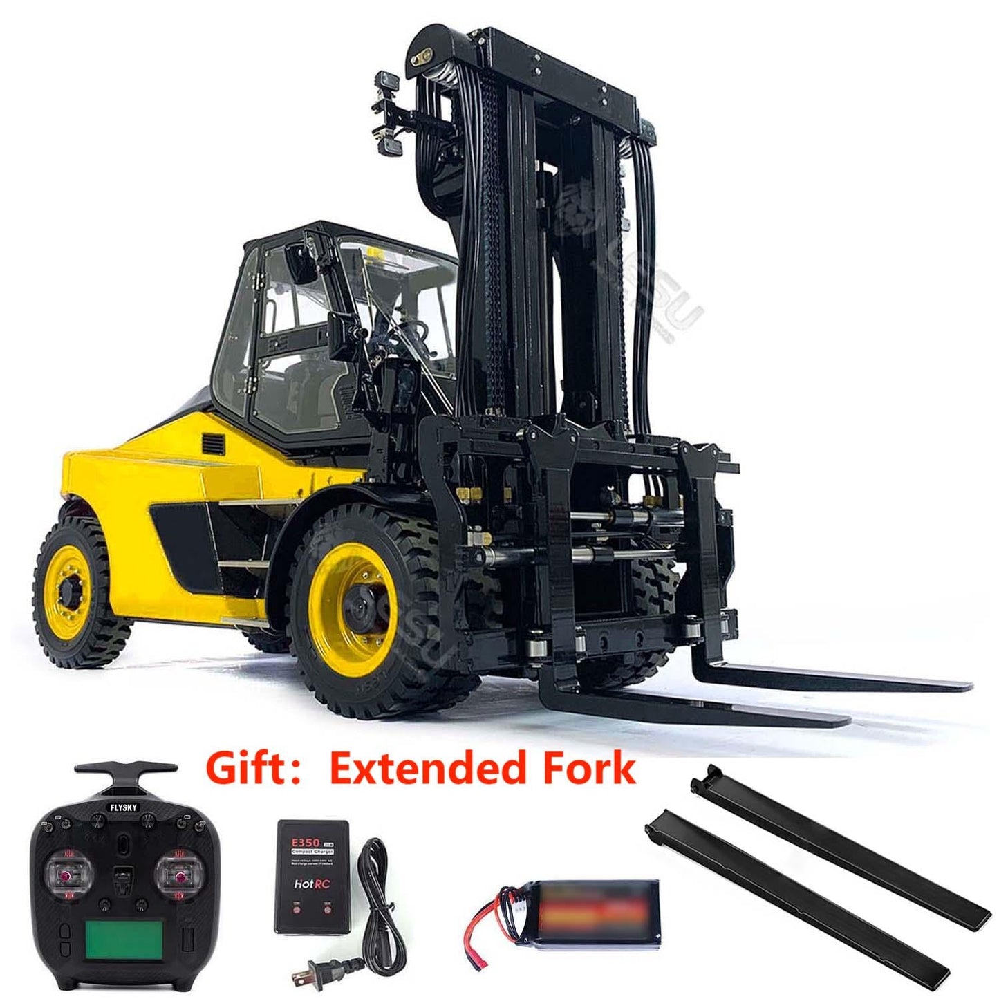 LESU 1/14 RTR Aoue-LD160S Hydraulic RC Forklift Truck Painted Assembled DIY Model W/ Openable Door Sound Light System