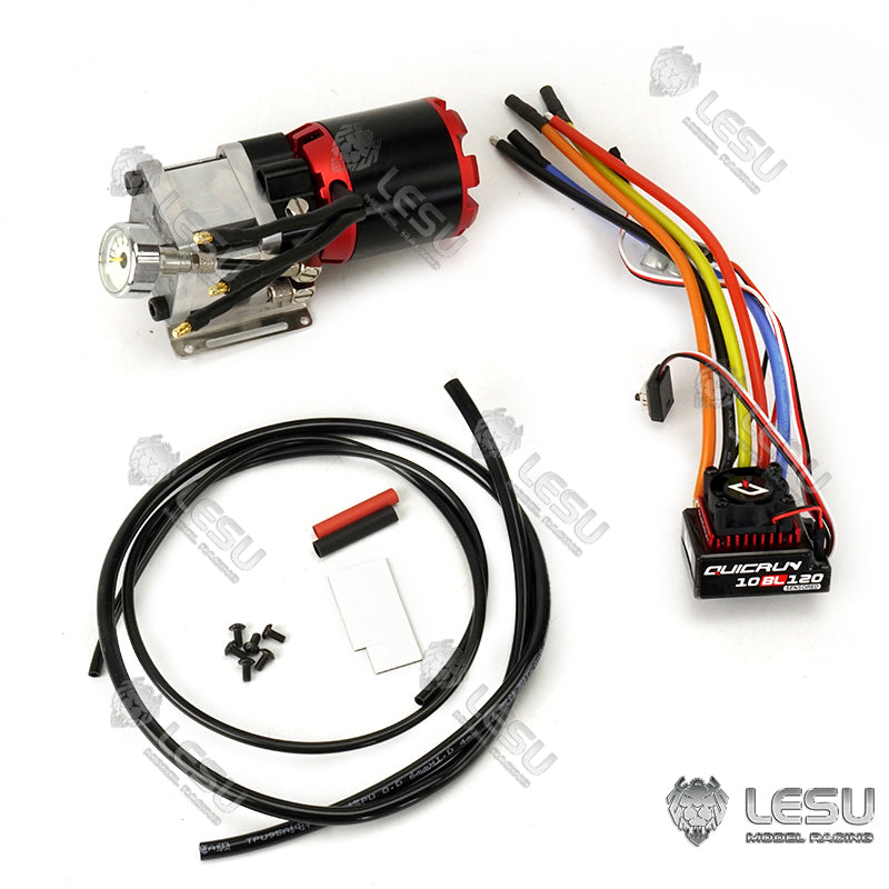 LESU 1/14 PC360 Hydraulic RC Excavator Metal Tracks Ripper Pump Grab Bucket fork Bucket Crusher Trailer Digging Tool Rack