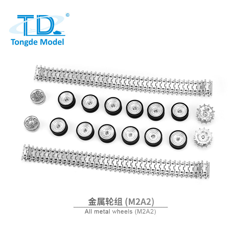 Tongde 1/16 RC Battle Tank Remote Control Panzer M2A2 Bradley Electric Infantry Fighting Vehicle DIY RC Hobby Simulation Model