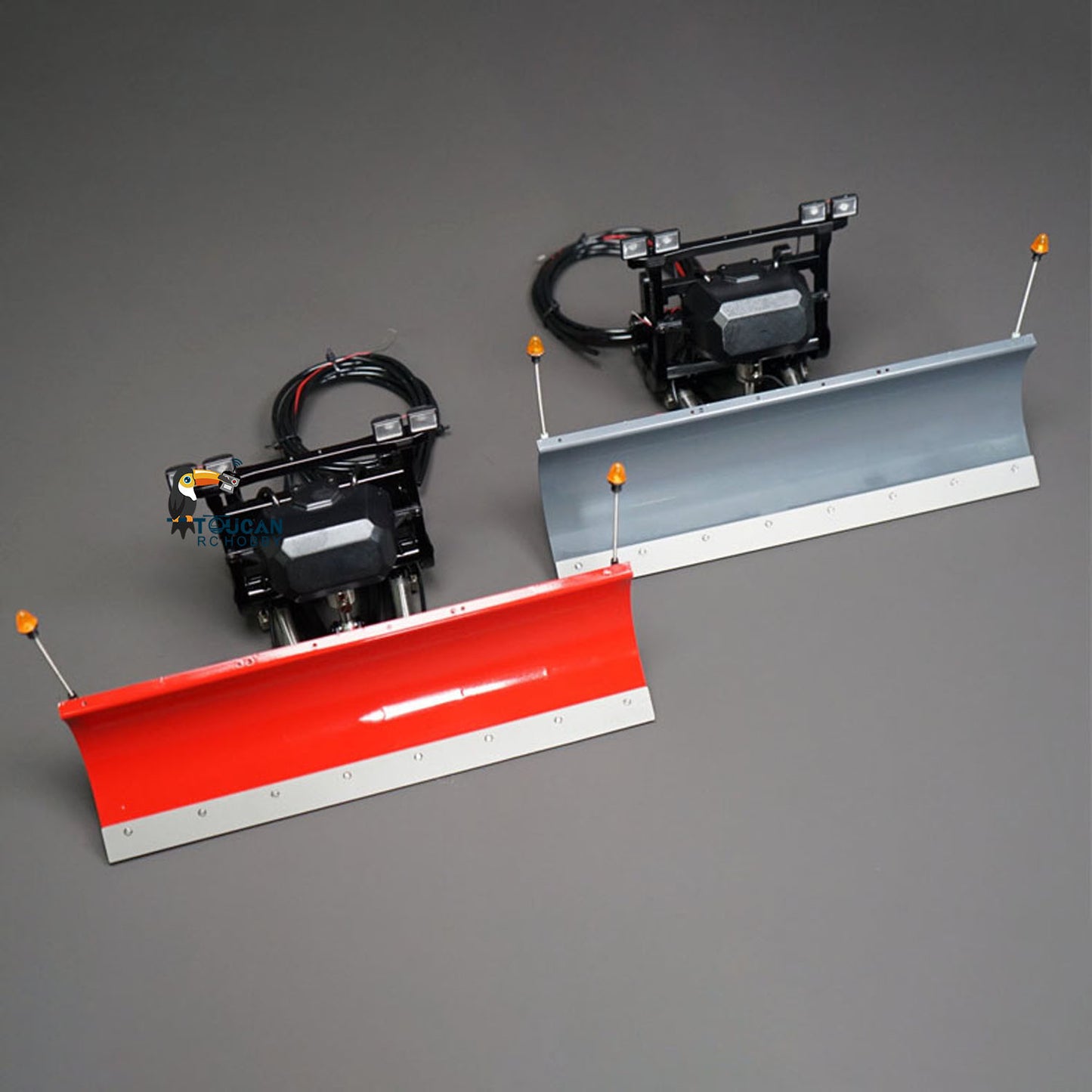 Metal Hydraulic Snow Blades Painted for RC Tipper Car Remote Controlled DIY Dump Truck with LED Lights DIY Spare Parts