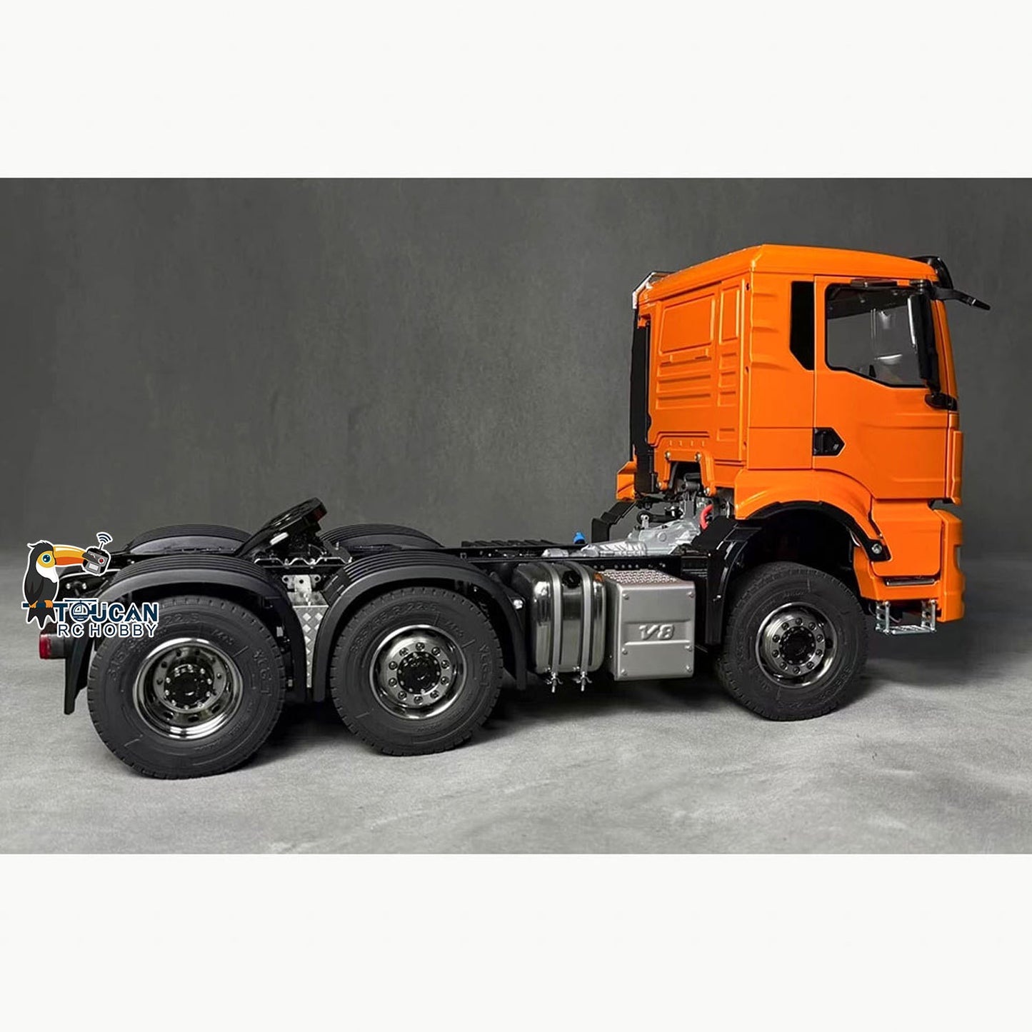 1/14 Metal 6X6 Remote Control Tractor Truck RC Lorry Car 3Speed Gearbox Wheelhub Reduction Axle Light Sound System ST8 Radio