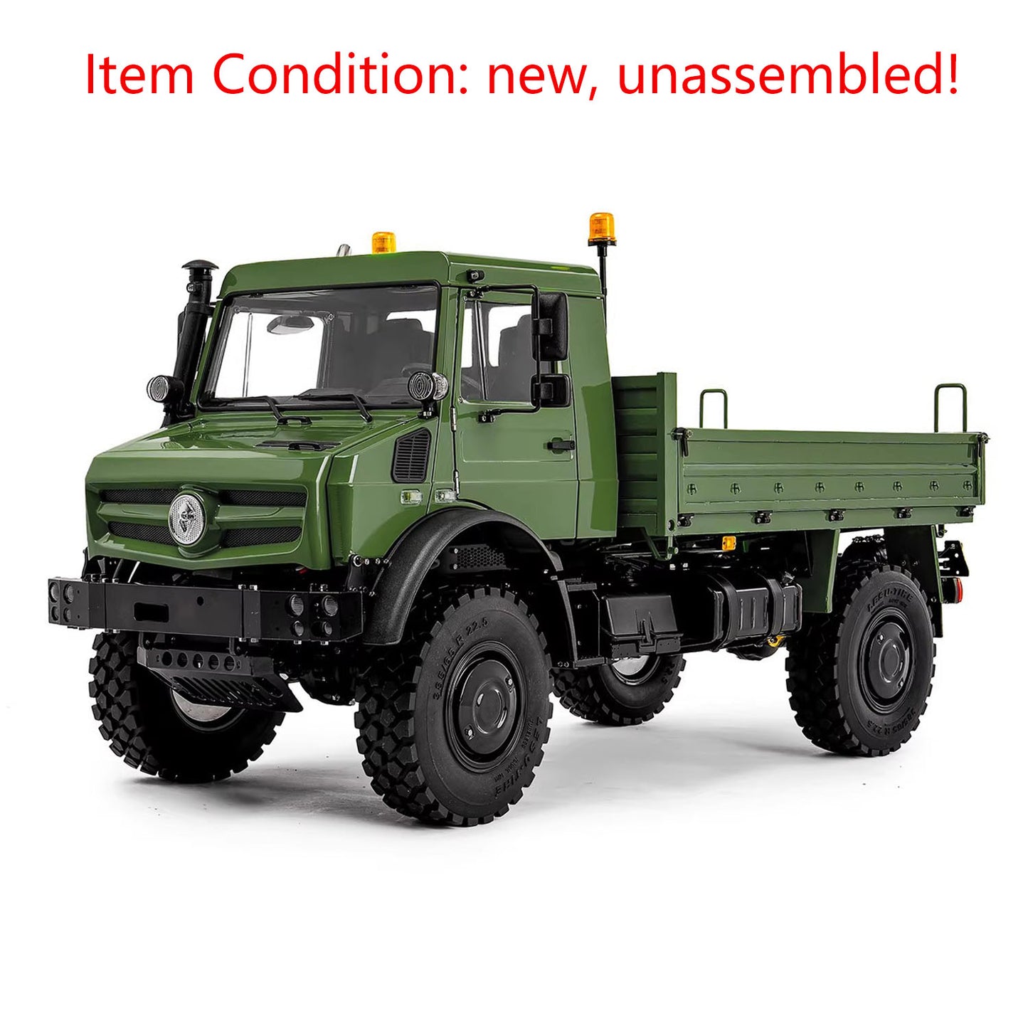 3Speed LESU 1/14 RC Metal Light Truck U4023 AWD Remote Control Off Road Vehicle KIT Model Light Sound Axle Transfer Case Lock Unassembled Painted