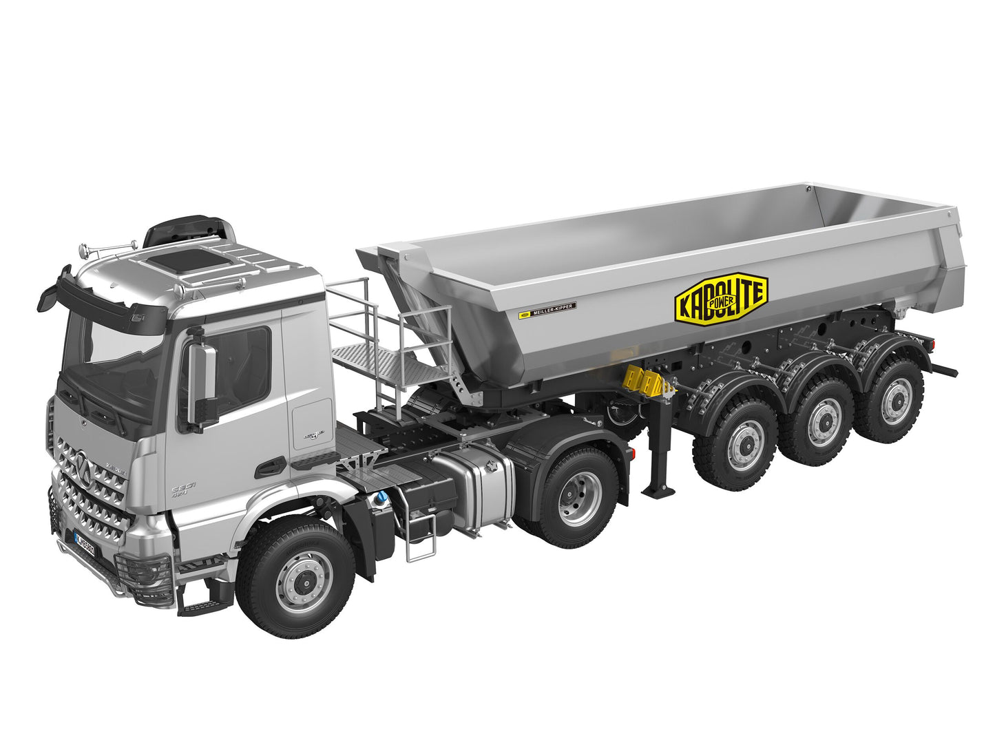 New Arrival Kabolite RTR Car 1/14 Scale 4X4 RC Tractor Truck 3Axles AWD With Electric Lifting Hopper Dump Trailer Tipper Battery