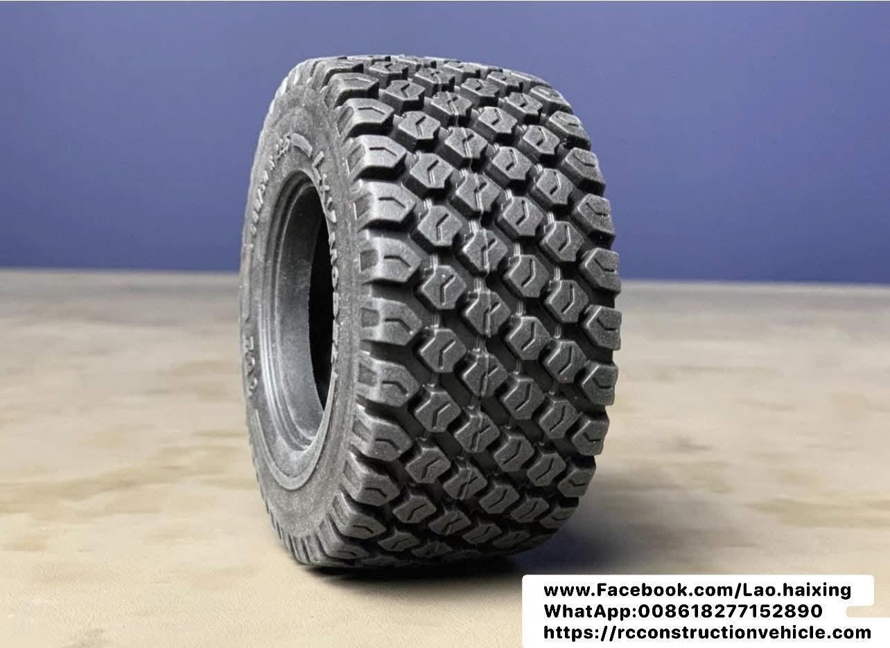 Free shipping Wheel Metal Hub Rubber Tire for 1/14 RC Hydraulic Radio Control Dump Truck Model Car DIY