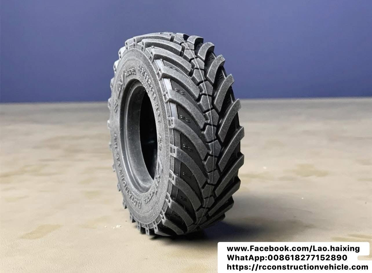 Free shipping Wheel Metal Hub Rubber Tire for 1/14 RC Hydraulic Radio Control Dump Truck Model Car DIY
