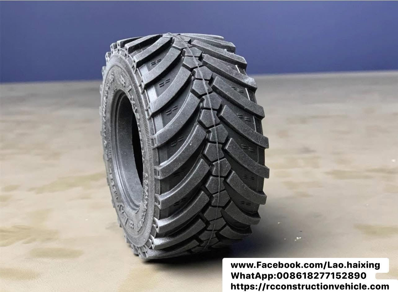 Free shipping Wheel Metal Hub Rubber Tire for 1/14 RC Hydraulic Radio Control Dump Truck Model Car DIY