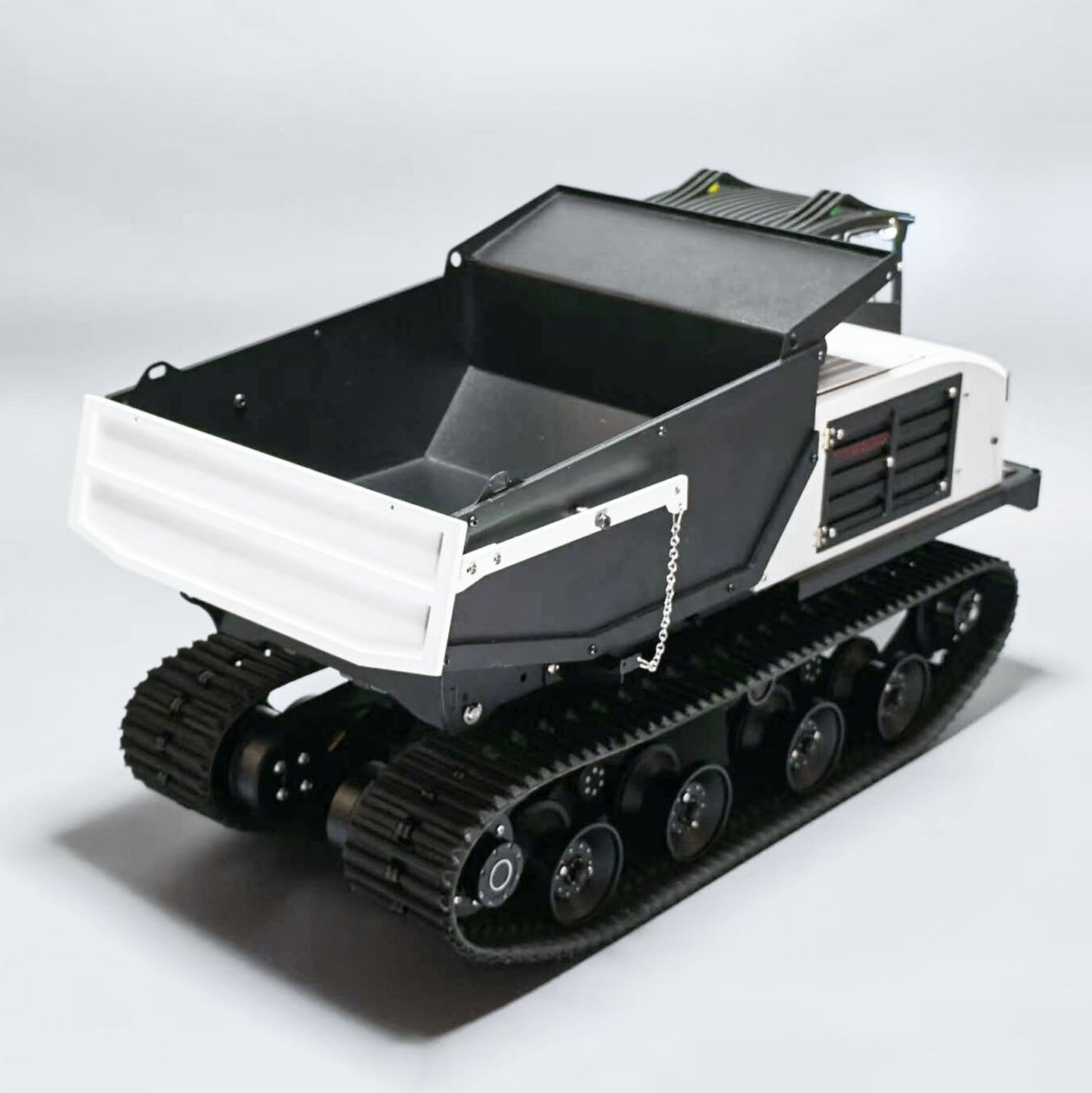 RTR 1/14 RC Hydraulic Crawler Dump Truck T14R Metal Radio Control Tracked Tipper Engineering Vehicle ST8 Lights Sounds Battery Constraction Car