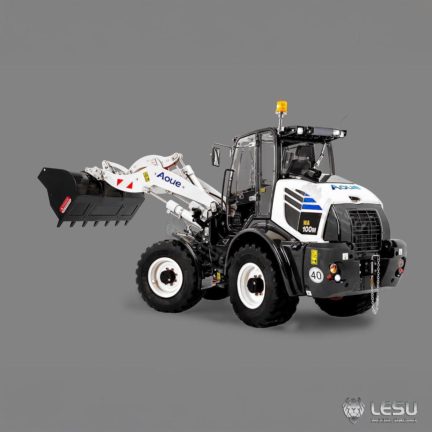 Metal LESU 1/14 RC Hydraulic Loader Aoue WA100M-8 4X4 RTR Remote Control Construction Vehicle Axle Differential Lock Sound Light ST8 Radio Engineering Machine