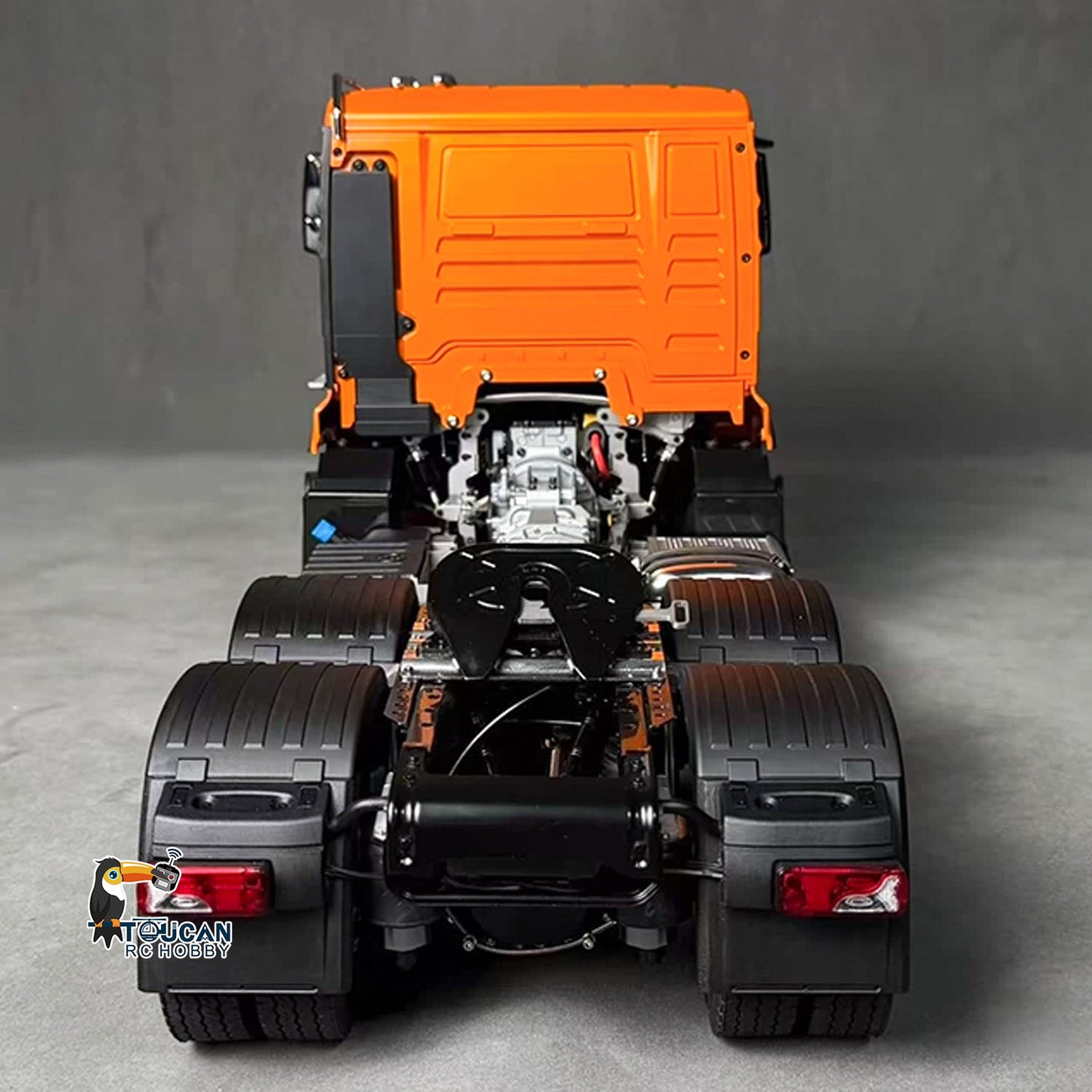 1/14 Metal 6X6 Remote Control Tractor Truck RC Lorry Car 3Speed Gearbox Wheelhub Reduction Axle Light Sound System ST8 Radio