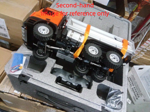 Second Hand US Stock 1/14 HUINA 1598 2.4G Remote Control Dumper 6X6 Engineering Transport Vehicle Lifting Rod Tipper Car Light Sound Battery Toys